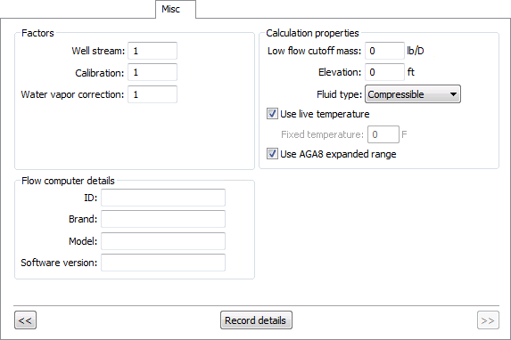 Miscellaneous Property Page
